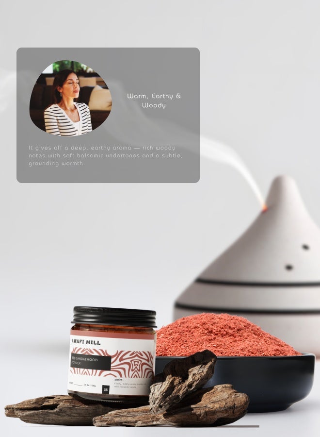 AWAFI MILL Red Sandal Powder 100g (3.5 Oz) - Pack of 5 | Red Sandalwood Powder | 100% Natural - Image 5